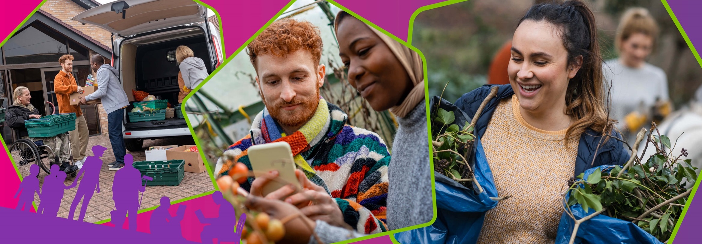 Variety of images showing different volunteering opportunities
