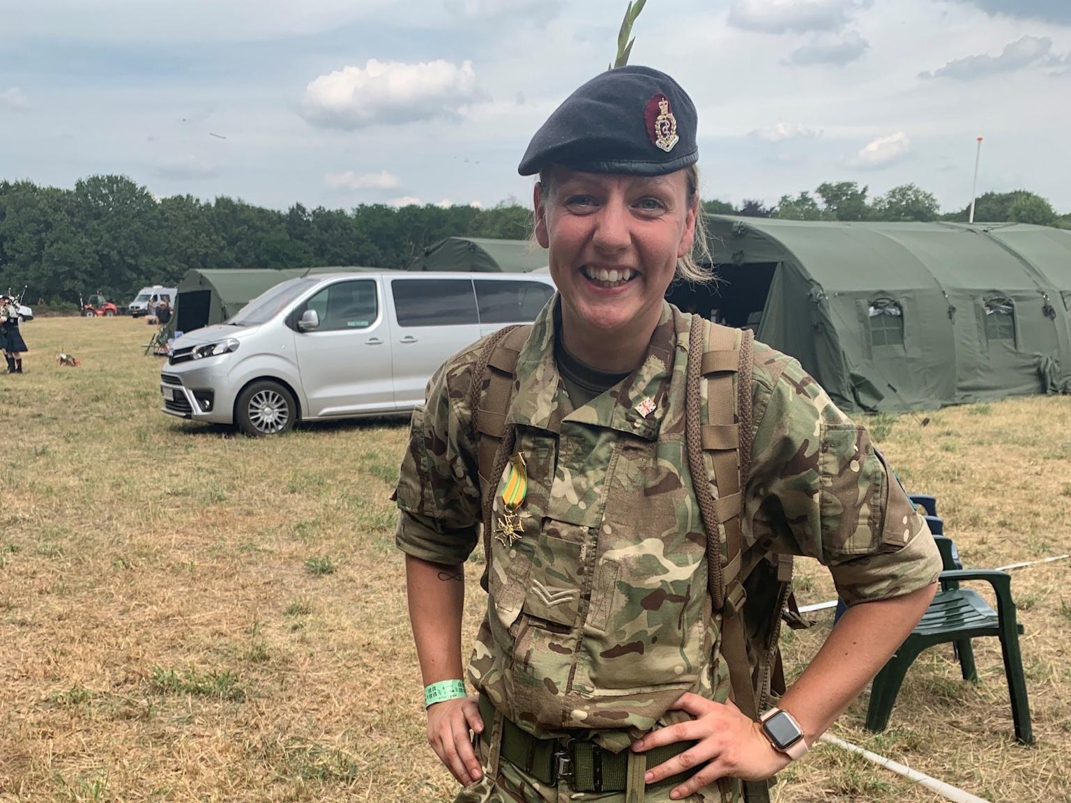 Army Reservist Corporal Louise Fowler in her uniform
