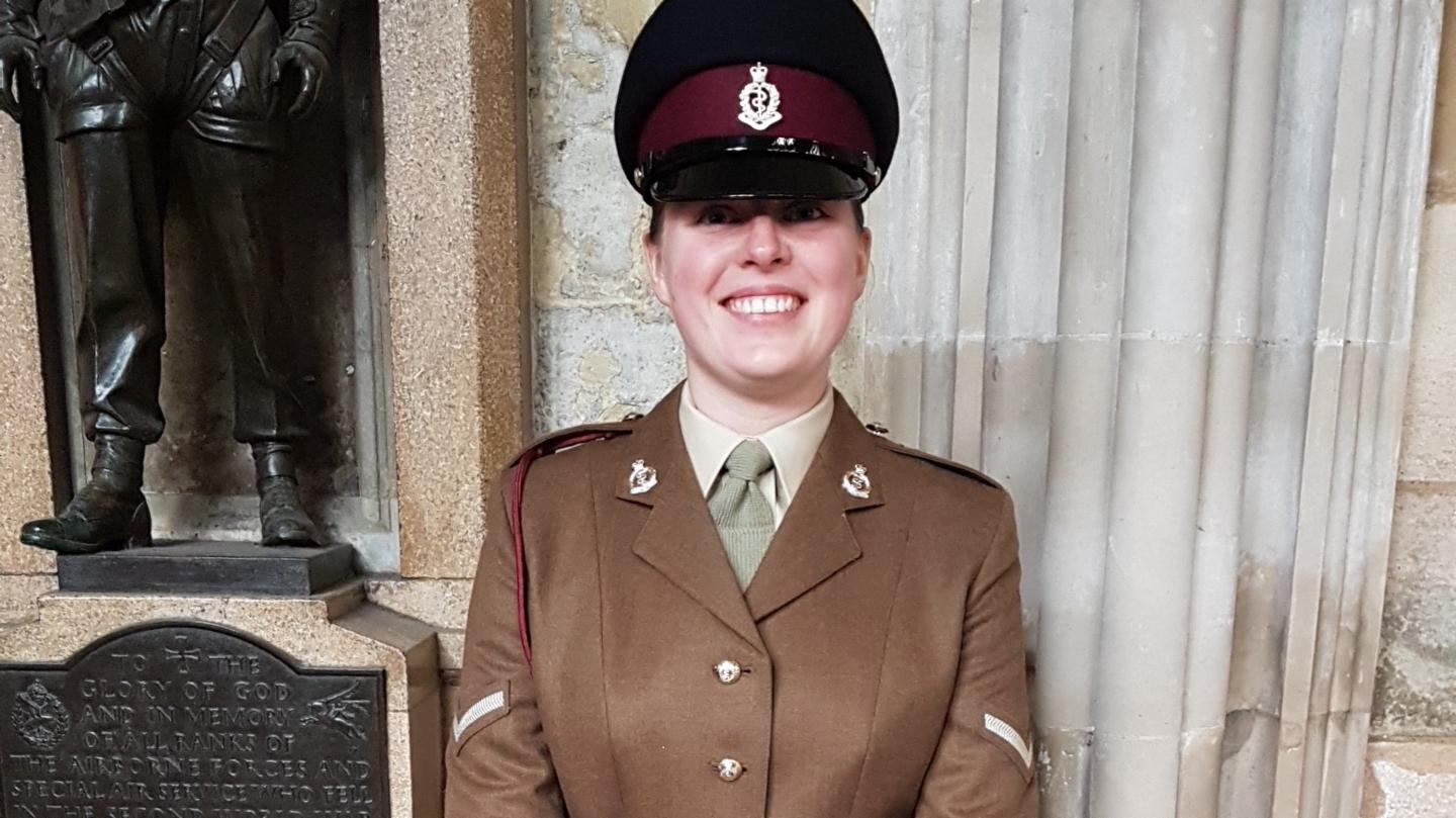 Lance Corporal Christina Roberts in her uniform
