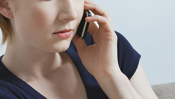 lady on phone