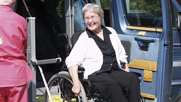 Transport for older and disabled people Image for transport for older people