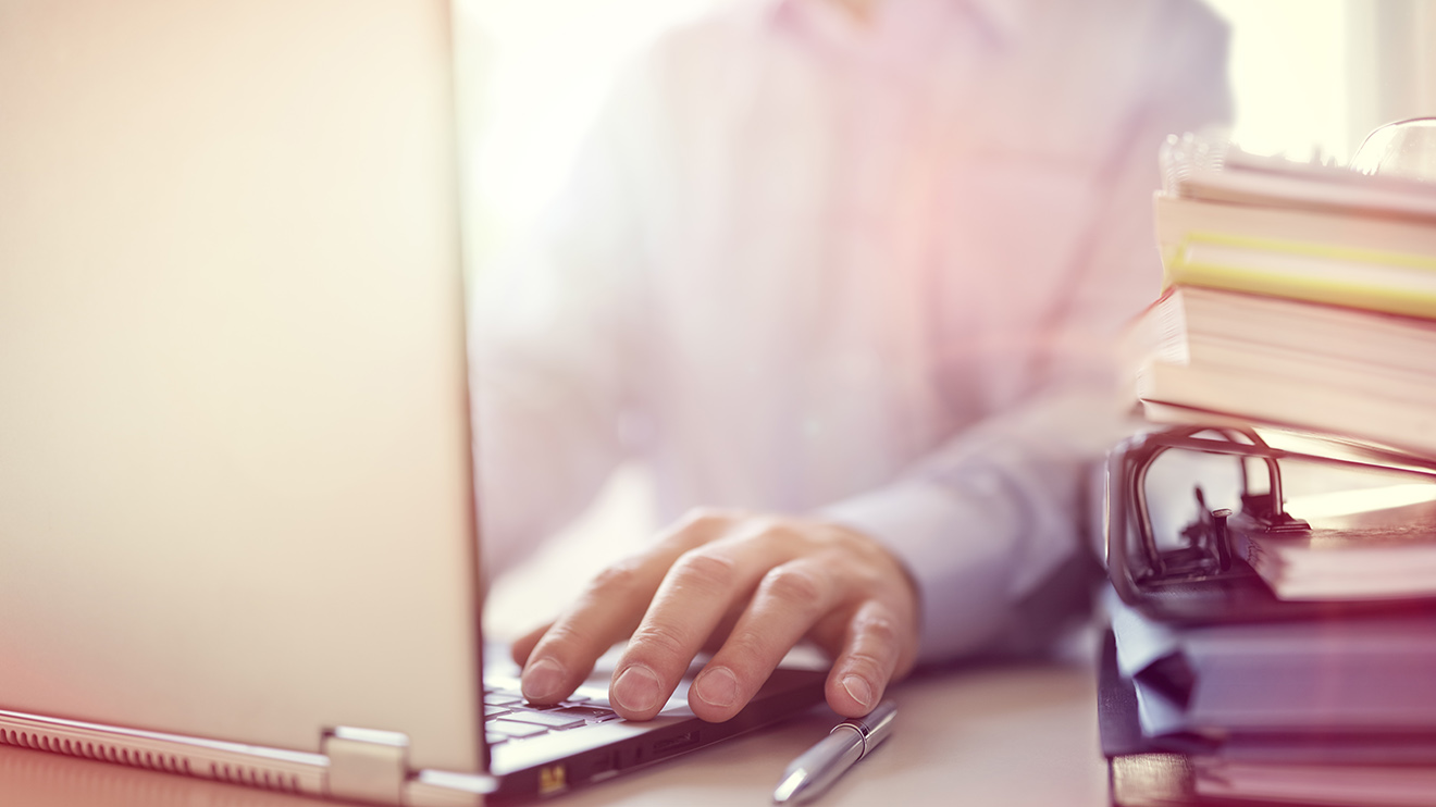 man using a laptop