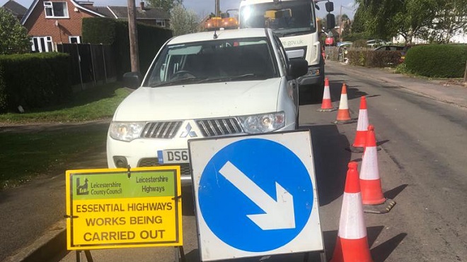 Roadworks in progress