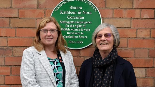 Green plaque unveiling for Corcoran sisters