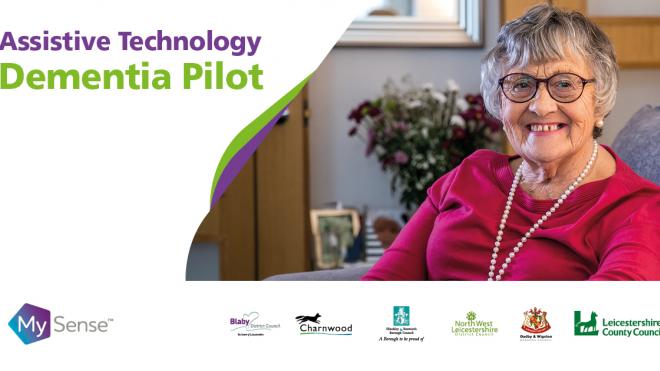 Assistive Technology Dementia Pilot Stock image of an elderly lady