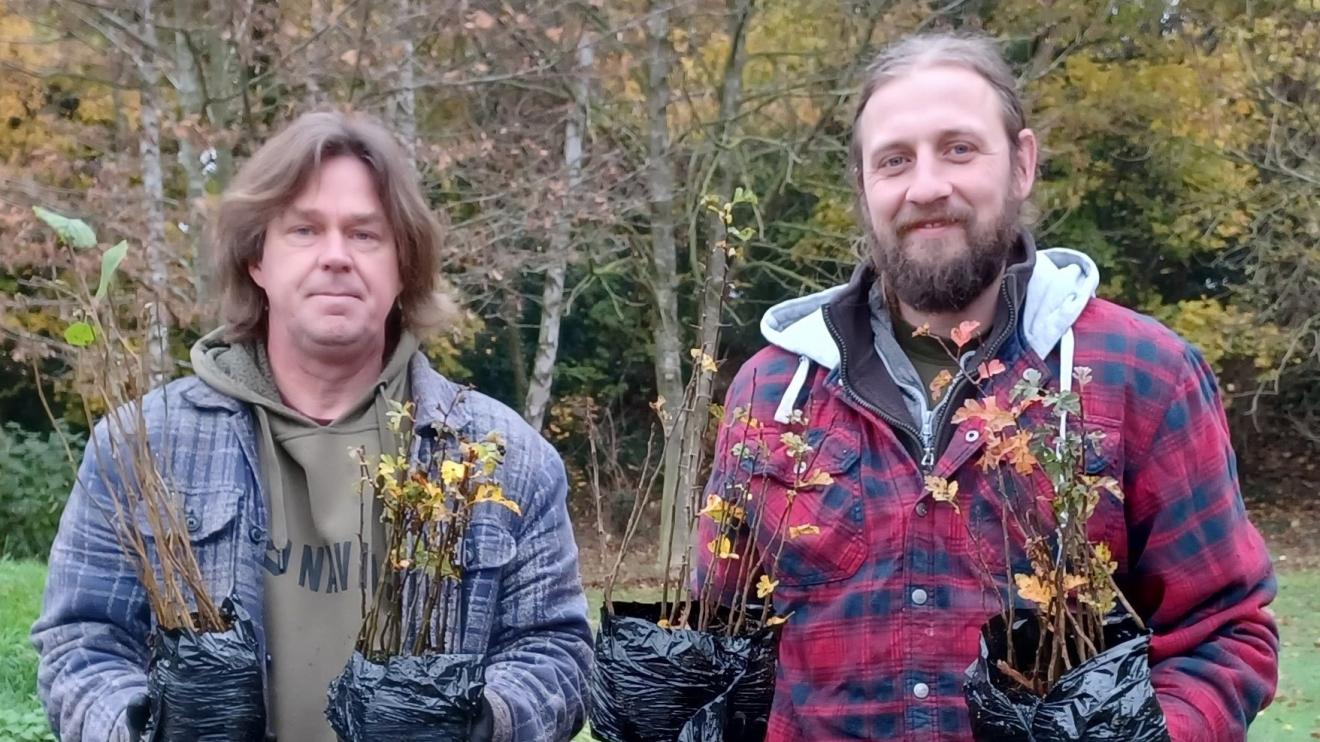 Men with trees Men with trees