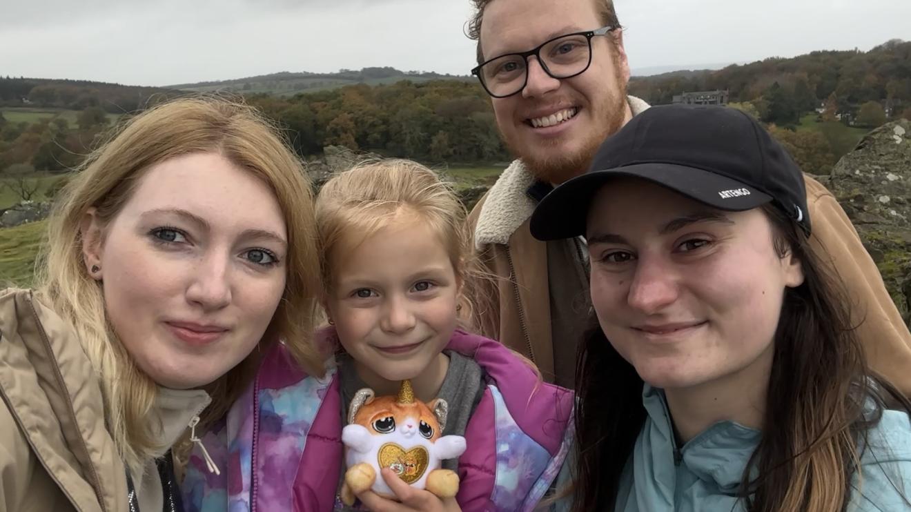 Ukrainian guests with their Leicestershire hosts
