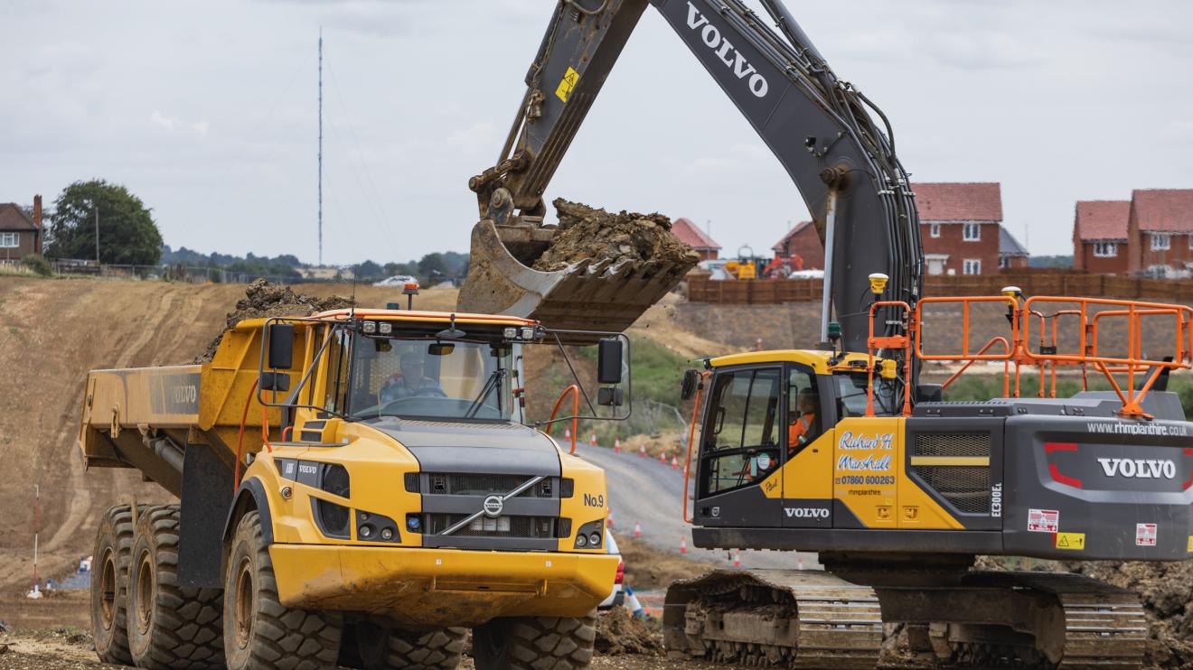 Building work progressing on the North and East Melton Mowbray Distributor Road