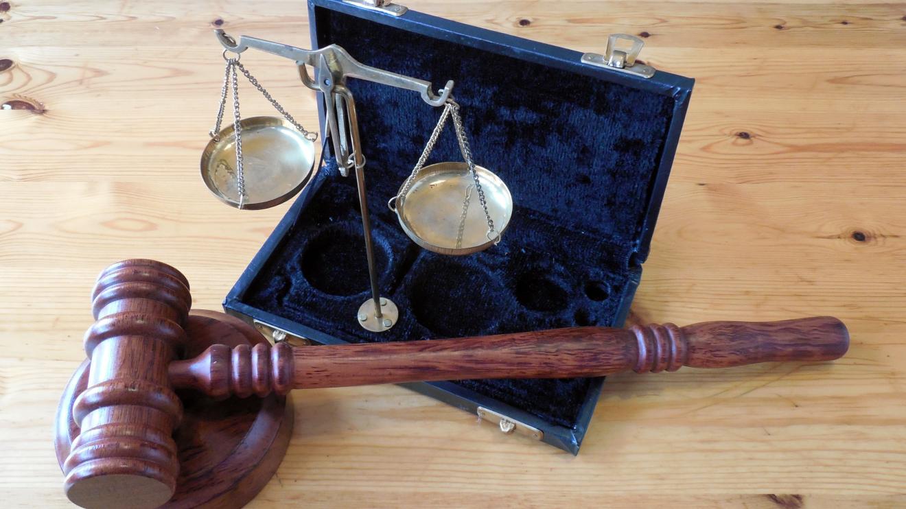 Gavel and scales of justice