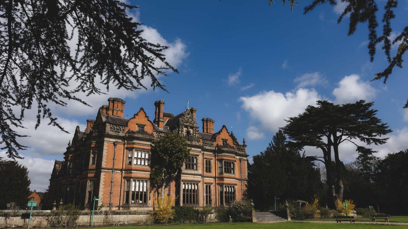 Beaumanor Hall An image of the front of Beaumanor Hall from the gardens