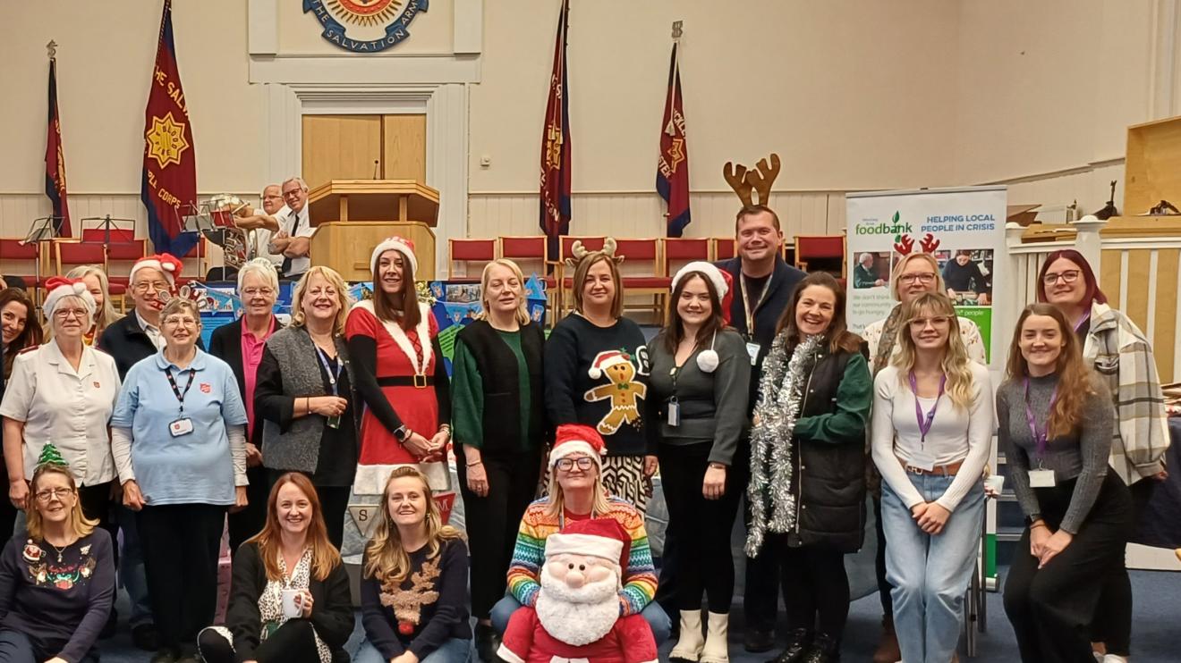 Staff and volunteers at the Hinckley toy appeal