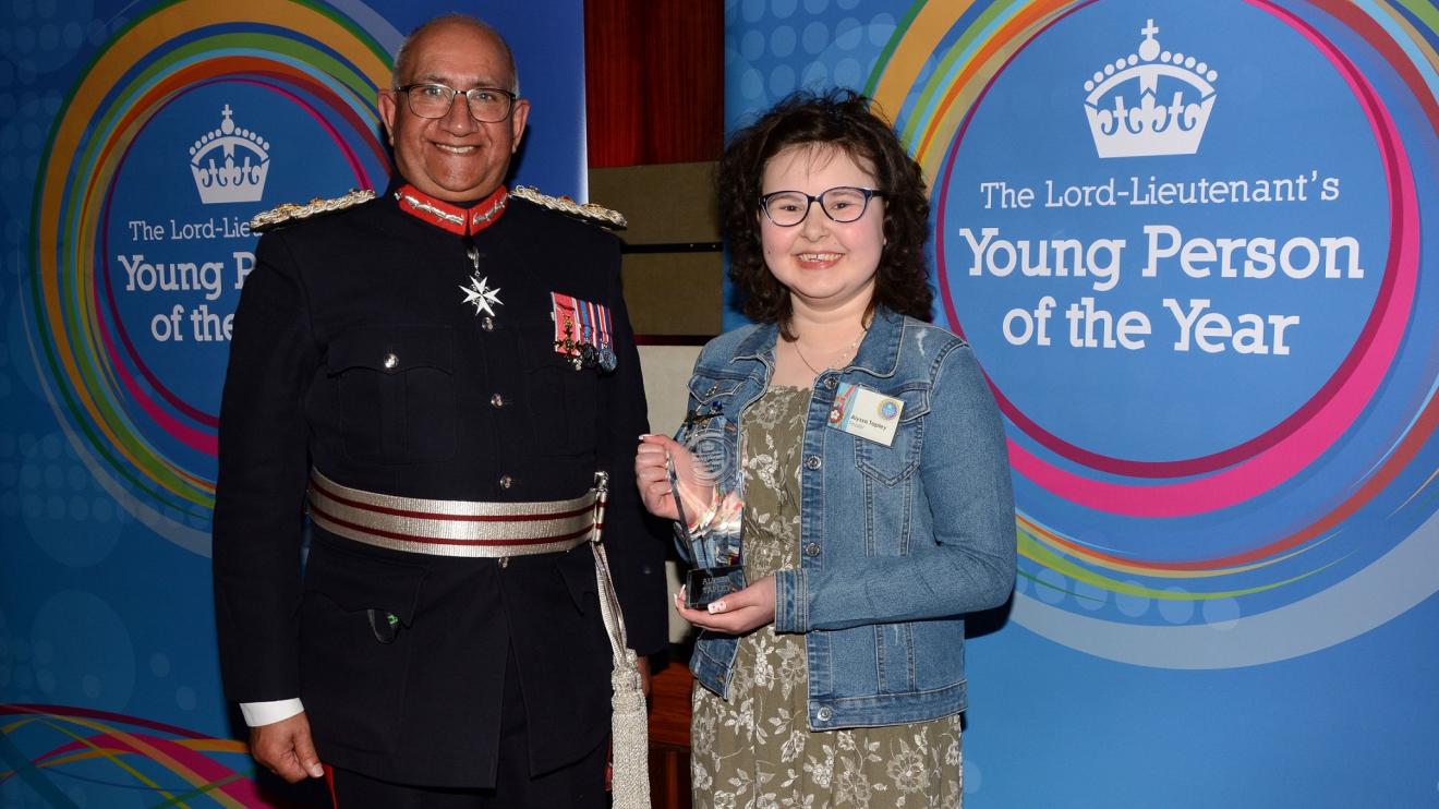 Lord-Lieutenant with Young Person of the Year 2024 winner