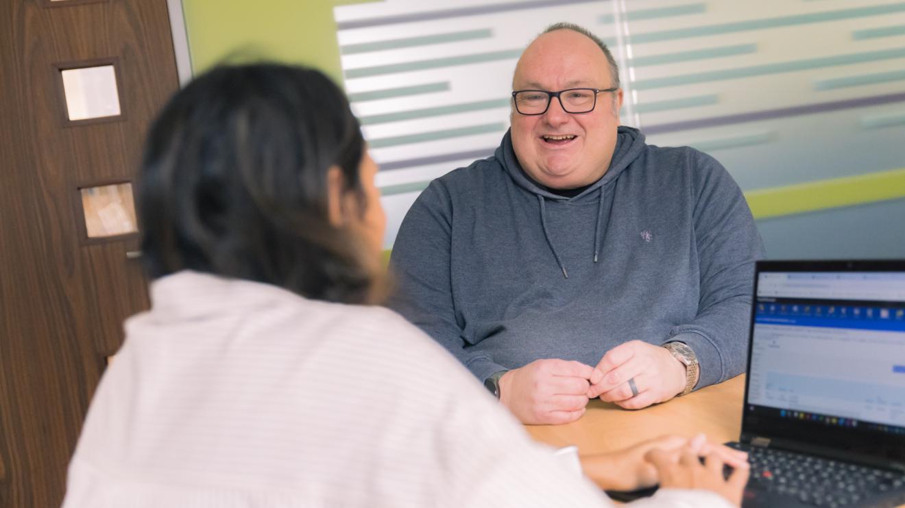 Gary in a weight management session