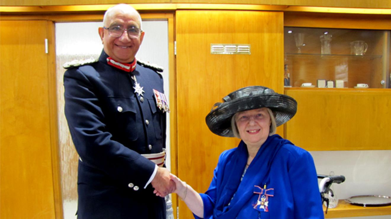 Lord-Lieutenant Mike Kapur and Rosemary Mason