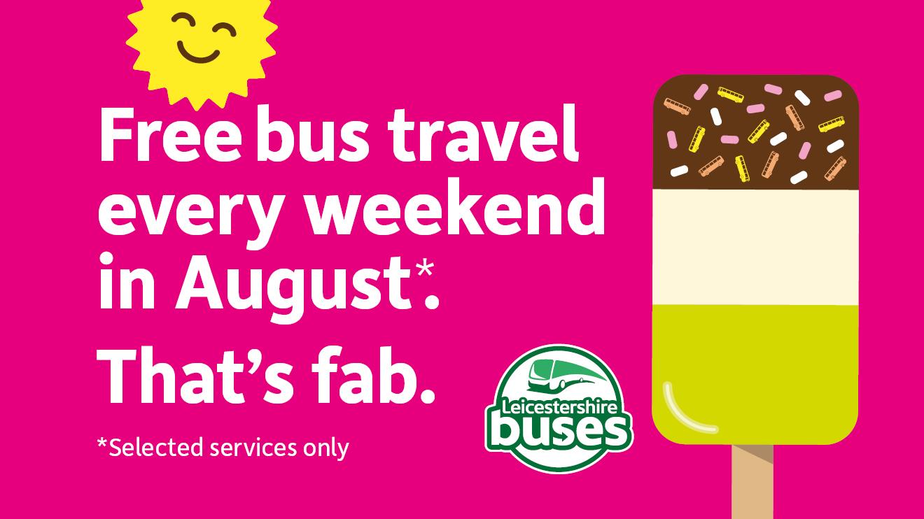 Free bus travel artwork
