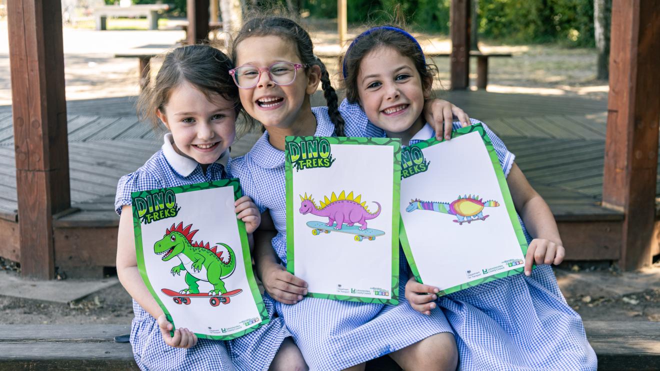 Willow, Lilija, and Sofia, all aged 5 