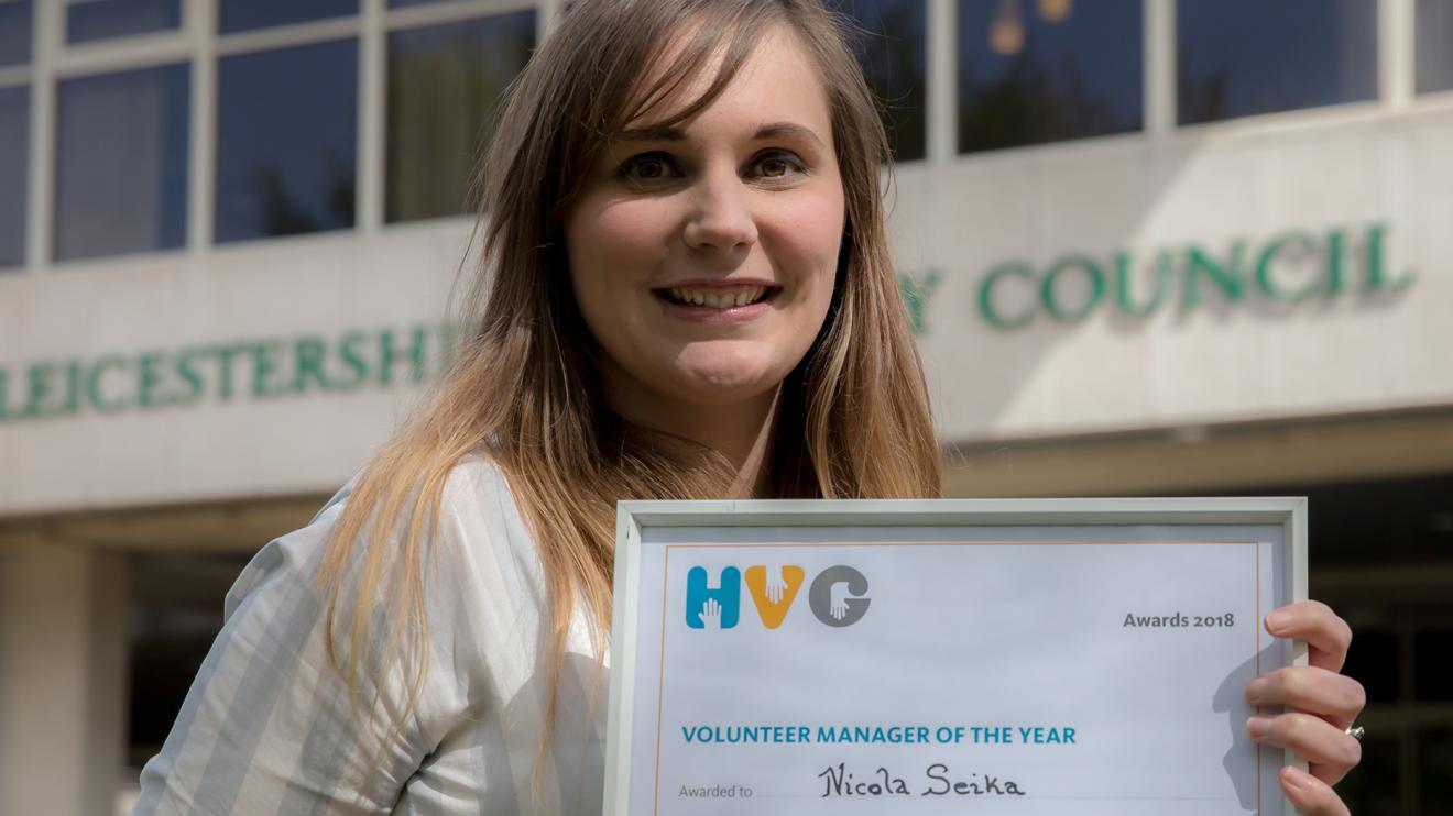Nicola Seika, volunteering officer, was named volunteer manager of the year at a national award