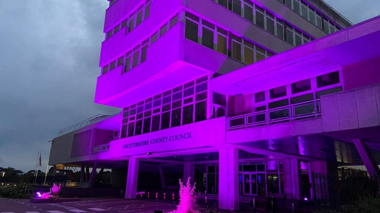 County Hall shines in purple 