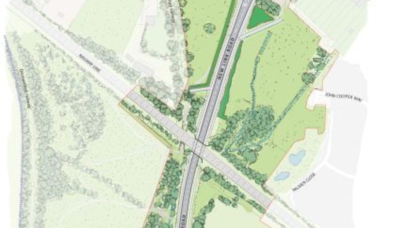 A sketch of the proposed link road.