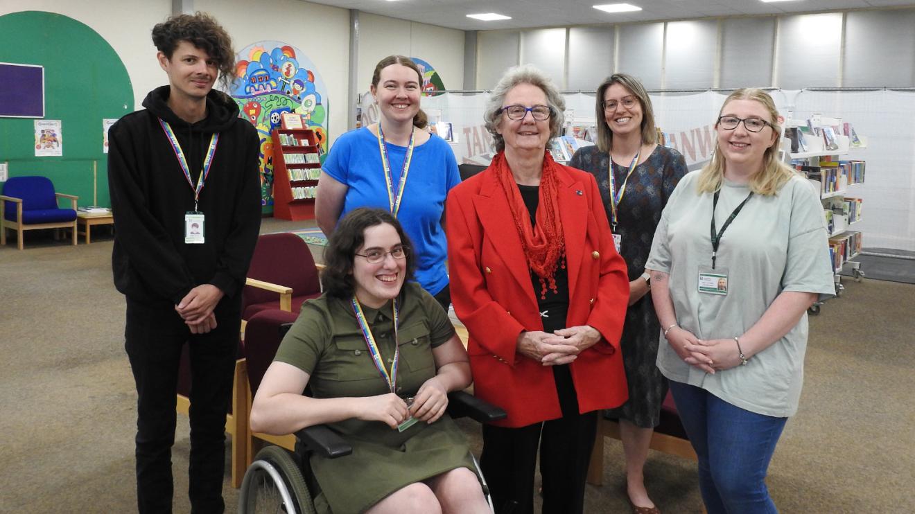 Picture of learners and tutors with Councillor Christine Radford
