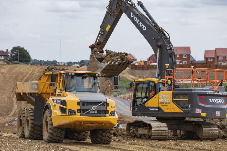 Building work progressing on the North and East Melton Mowbray Distributor Road