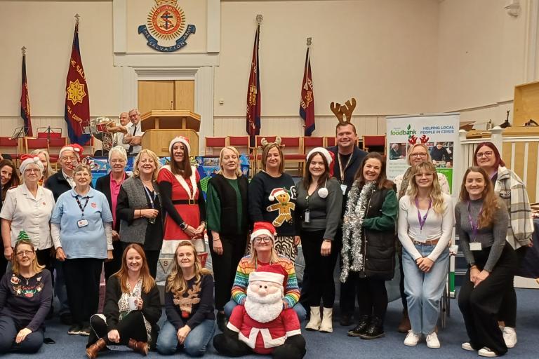 Staff and volunteers at the Hinckley toy appeal 