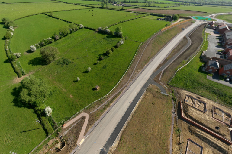 Distributor road under construction 
