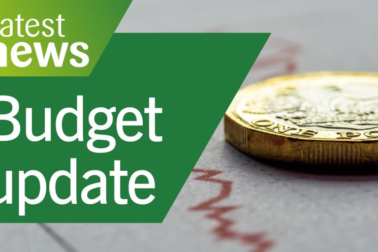 Graphic showing latest news on council's budget
