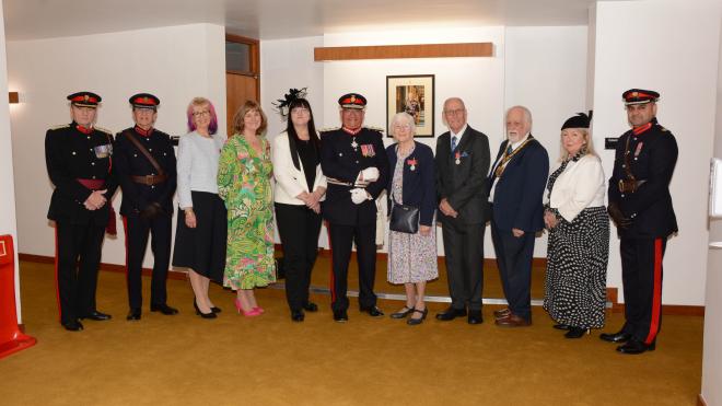 British Empire Medal recipients with the Lord-Lieutenant and Deputy Lieutenants