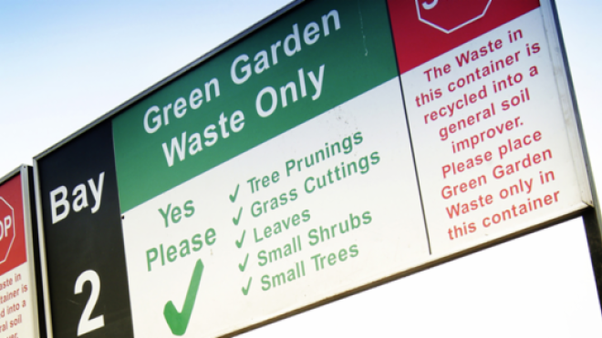 Sign at waste site