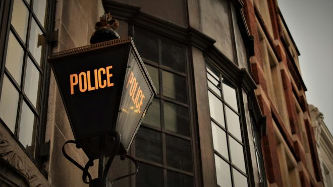 Antique police lamp