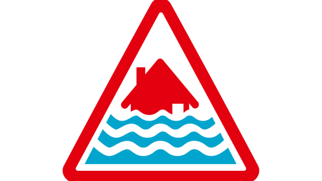 The national severe flood warning icon
