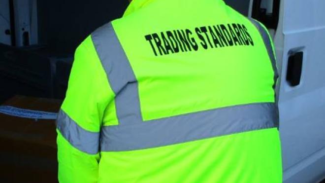 Trading Standards officer in hi-viz