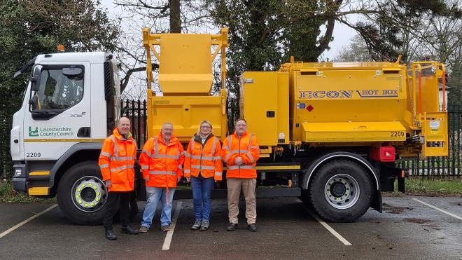 Councillors and officers with hotbox vehicles 
