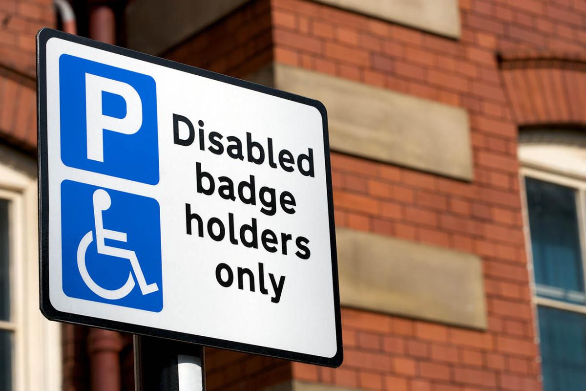 Disabled parking sign