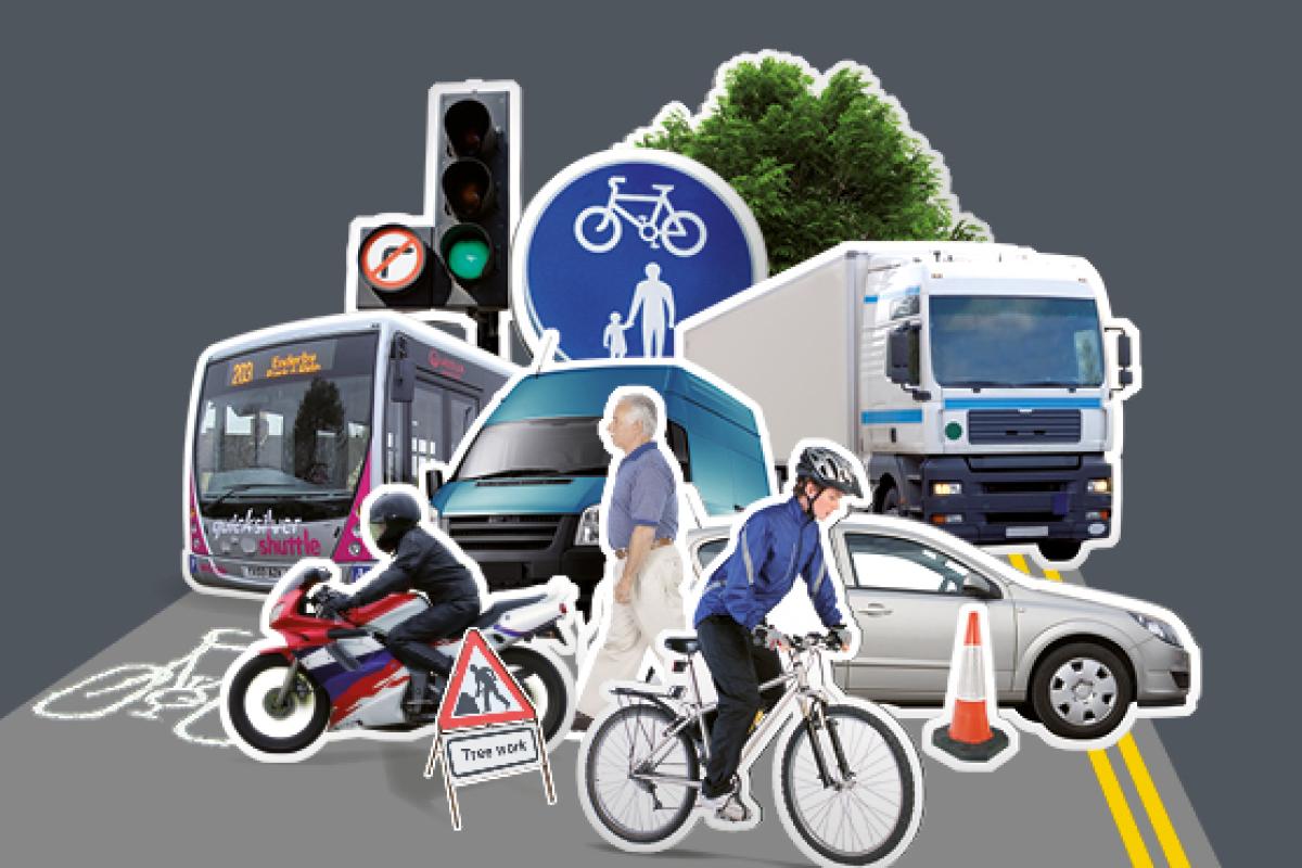 Local Transport Plan (LTP3) document cover showing various modes of transport