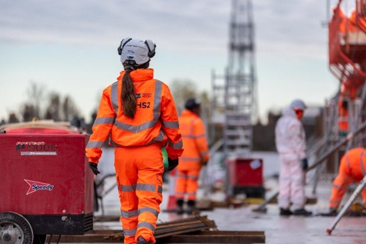 Work being carried out on the network - credit HS2 Ltd