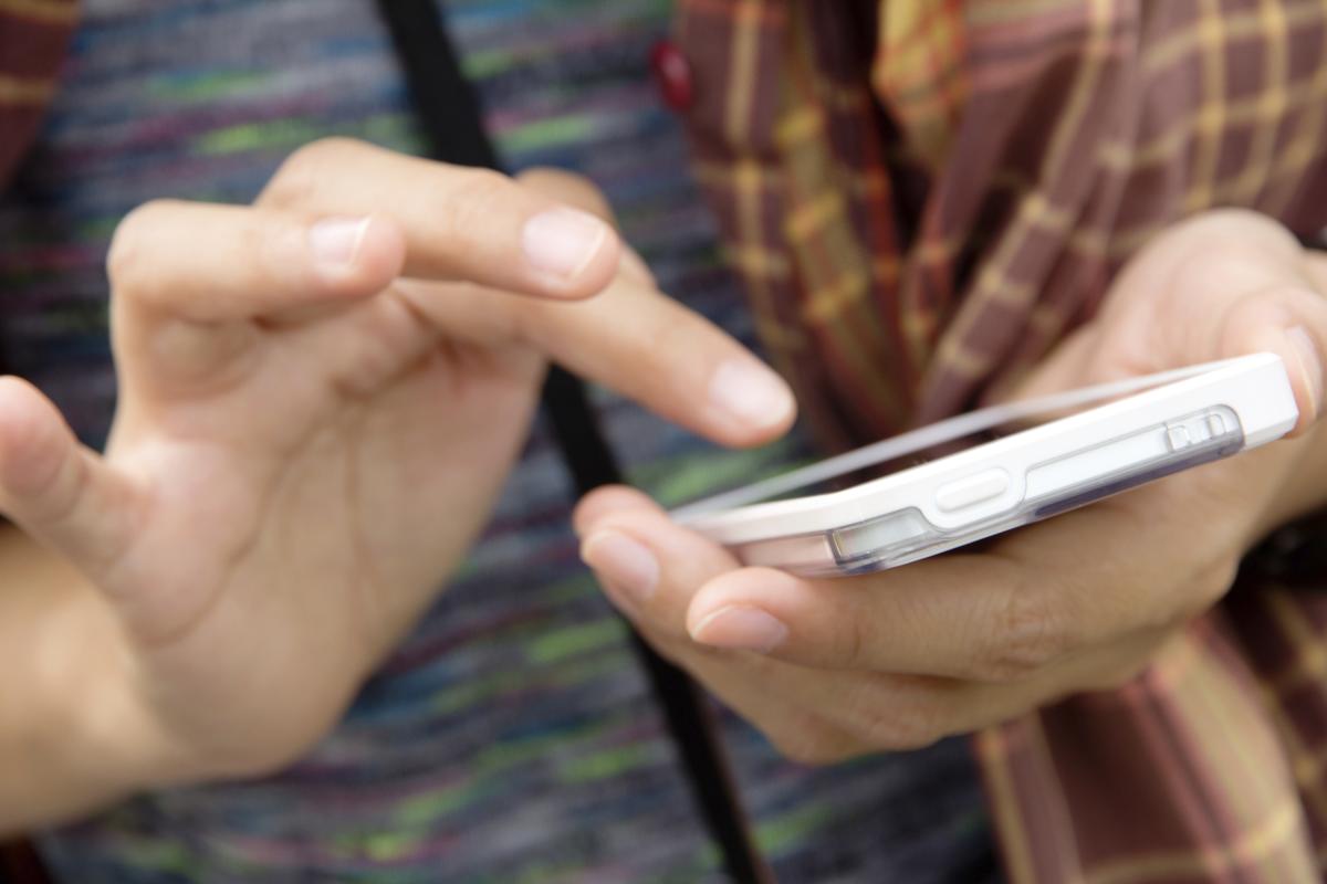 Person on phone