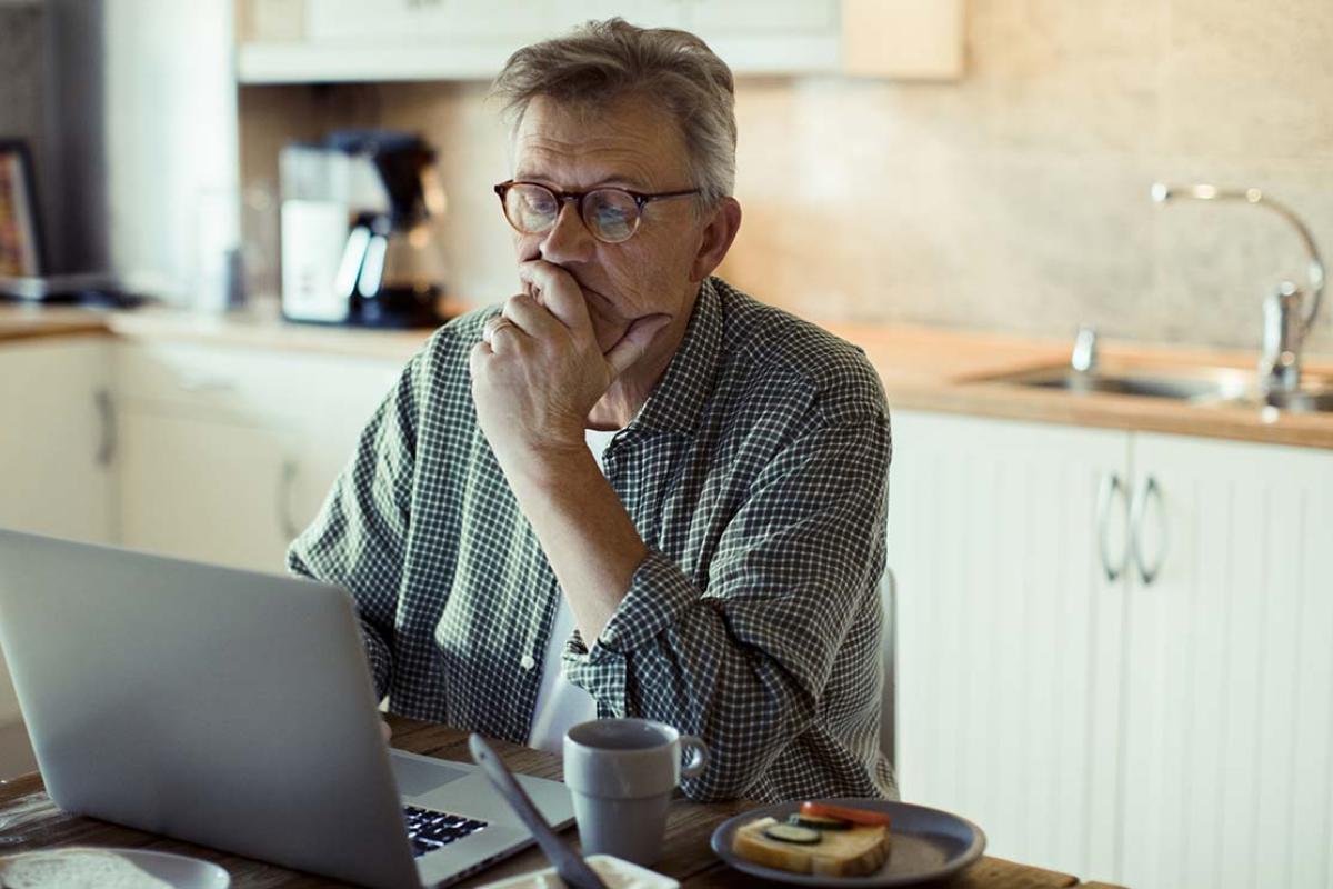 Man using laptop