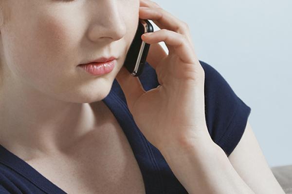 lady on phone