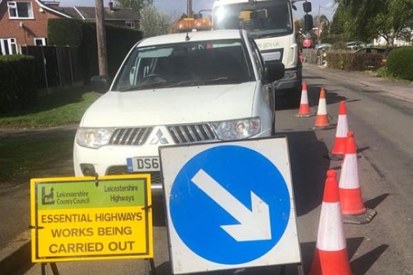 Roadworks in progress